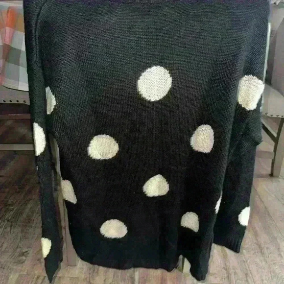 DEX Womens Poka Dot Long Sleeve Crew Neck Knit Pullover Sweater Size M - Picture 3 of 3
